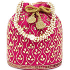 Chic Potli Bag for Fashion Brides - Rani Pink
