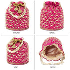 Chic Potli Bag for Fashion Brides - Rani Pink