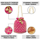 Chic Potli Bag for Fashion Brides - Rani Pink