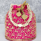 Chic Potli Bag for Fashion Brides - Rani Pink