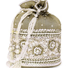 Bling Bliss Sequin-Infused Potli Bag - Brown