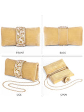 Brown clutch bag named Clutch Bags Crafted for Elegance, featuring pearl detailing and soft fabric texture | Peora
