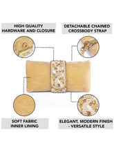 Brown clutch bag named Clutch Bags Crafted for Elegance, featuring pearl detailing and soft fabric texture | Peora
