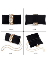 Fashionable Clutch Couture Purse - Black