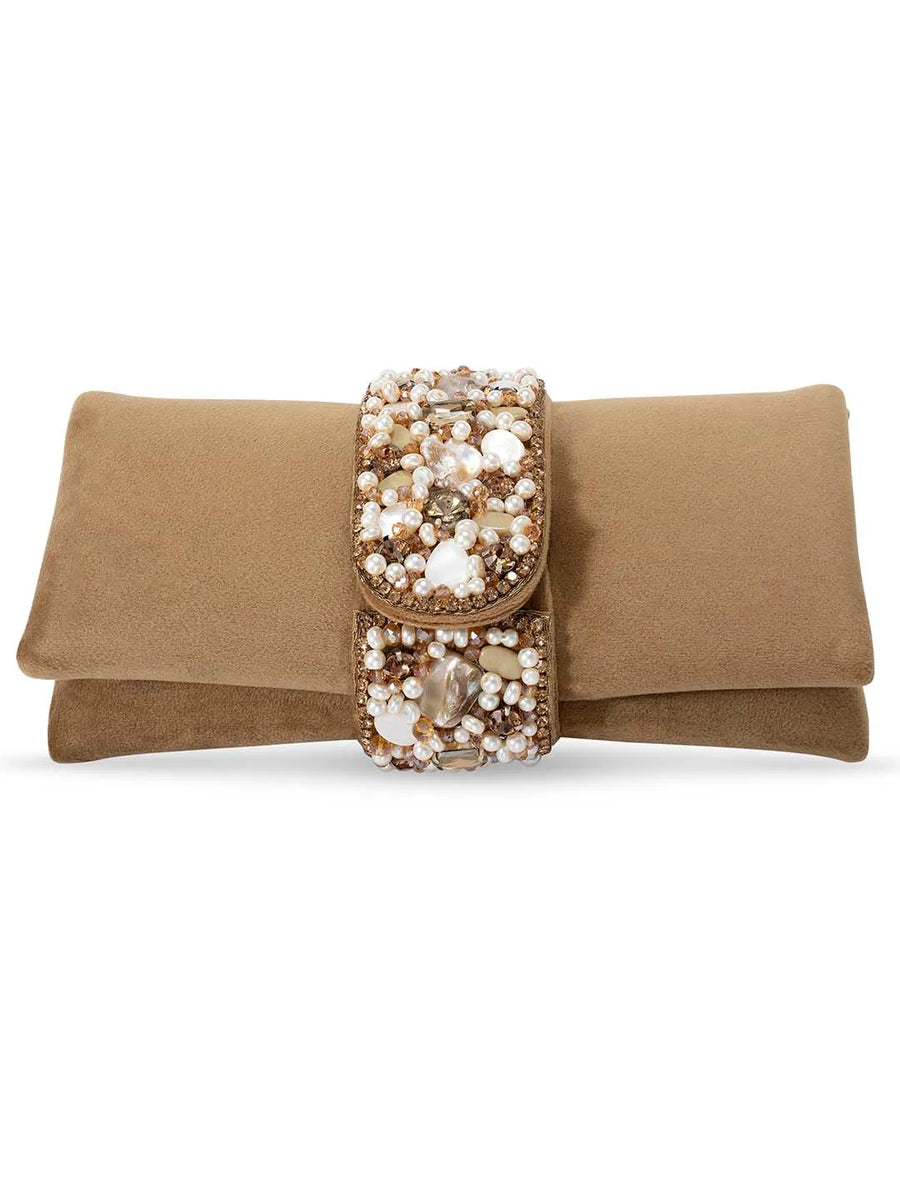 Fashionable Clutch Couture Purse - Brown