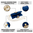 Fashionable Clutch Couture Purse - Blue