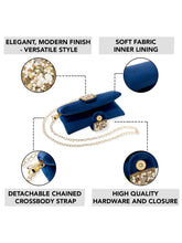 Fashionable Clutch Couture Purse - Blue