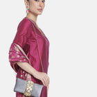 Fashionable Clutch Couture Purse - Grey