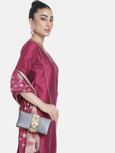 Fashionable Clutch Couture Purse - Grey