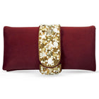 Fashionable Clutch Couture Purse - Maroon