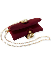 Fashionable Clutch Couture Purse - Maroon