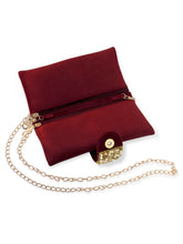Fashionable Clutch Couture Purse - Maroon