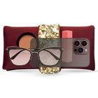 Fashionable Clutch Couture Purse - Maroon