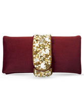 Fashionable Clutch Couture Purse - Maroon