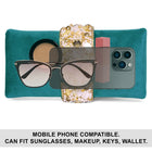 Fashionable Clutch Couture Purse - Teal Green