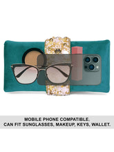 Fashionable Clutch Couture Purse - Teal Green