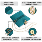 Fashionable Clutch Couture Purse - Teal Green