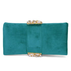 Fashionable Clutch Couture Purse - Teal Green
