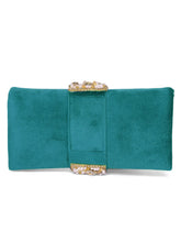 Fashionable Clutch Couture Purse - Teal Green