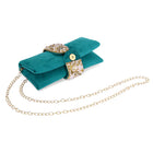 Fashionable Clutch Couture Purse - Teal Green