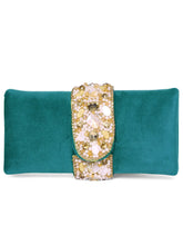 Fashionable Clutch Couture Purse - Teal Green
