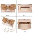 Eternal Glam Bead Bow Statement Purse - Copper