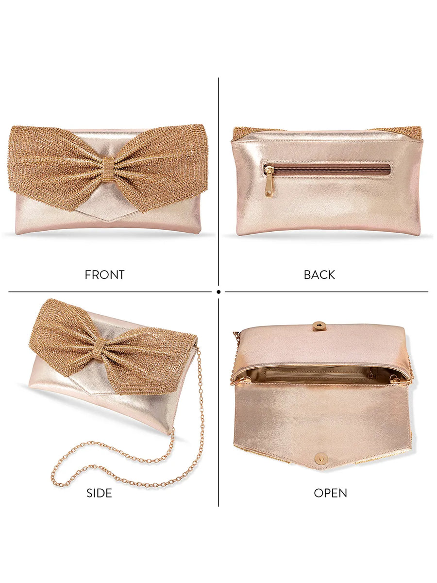 Eternal Glam Bead Bow Statement Purse