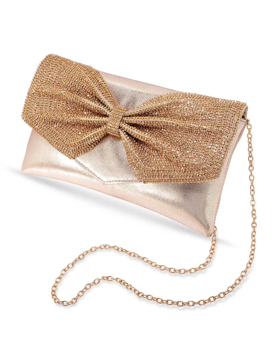Eternal Glam Bead Bow Statement Purse