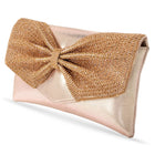 Eternal Glam Bead Bow Statement Purse - Copper