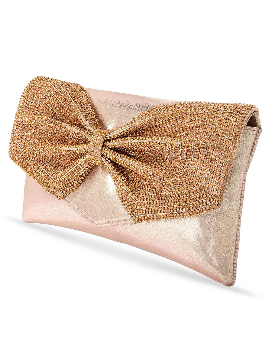 Eternal Glam Bead Bow Statement Purse