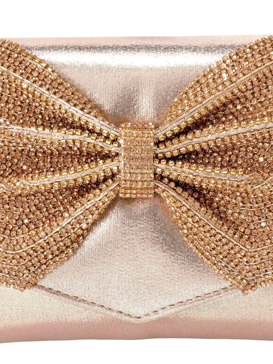 Eternal Glam Bead Bow Statement Purse