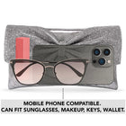 Eternal Glam Bead Bow Statement Purse - Grey