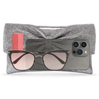 Eternal Glam Bead Bow Statement Purse - Grey