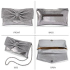 Eternal Glam Bead Bow Statement Purse - Grey