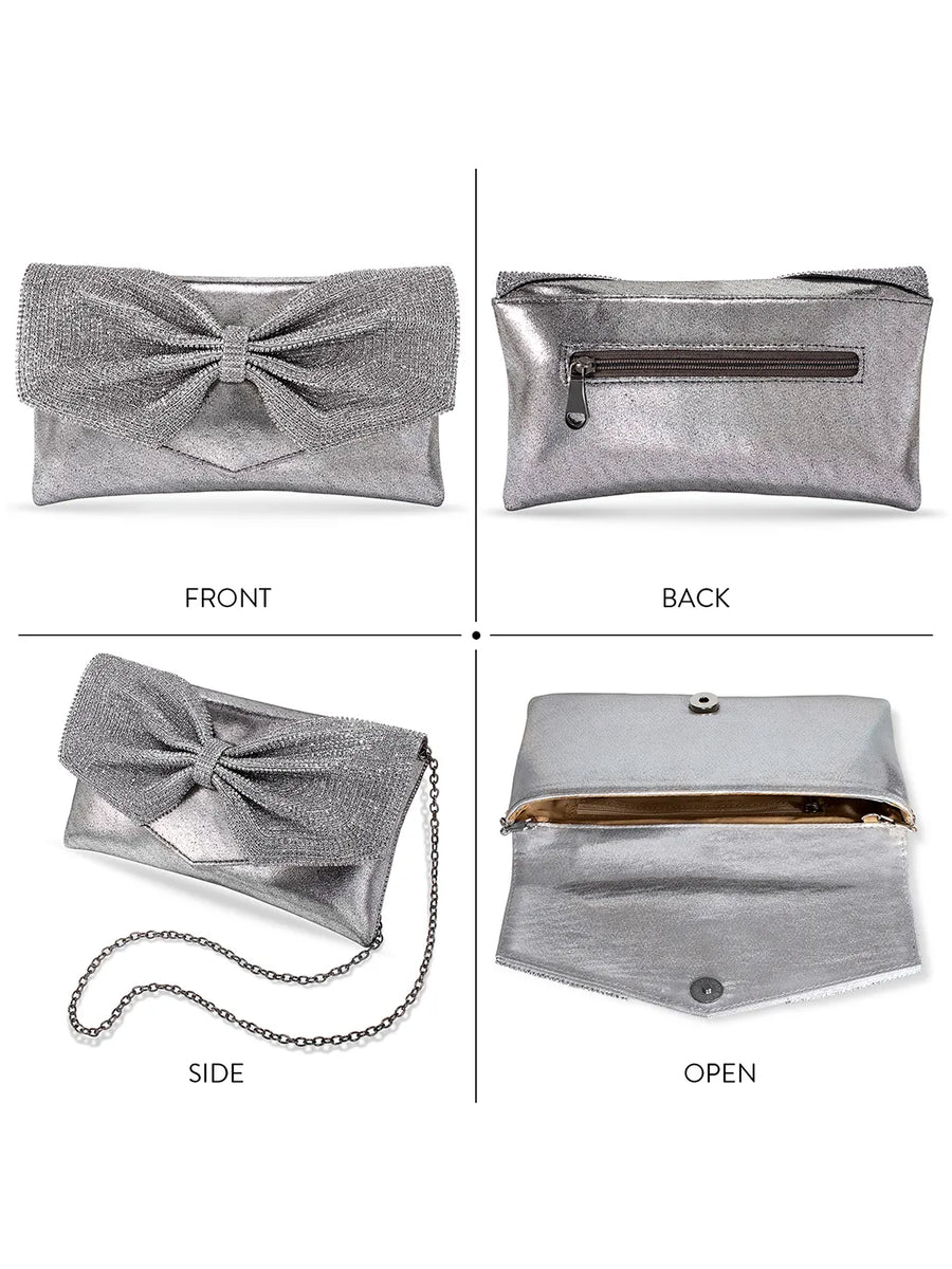Eternal Glam Bead Bow Statement Purse