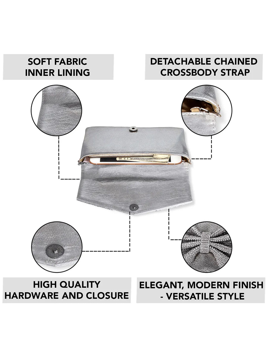 Eternal Glam Bead Bow Statement Purse