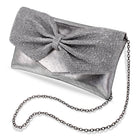 Eternal Glam Bead Bow Statement Purse - Grey