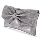 Eternal Glam Bead Bow Statement Purse - Grey