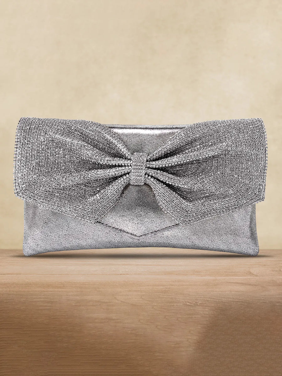 Eternal Glam Bead Bow Statement Purse