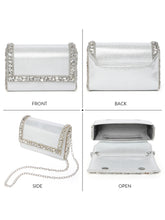 Sleek Sparkle Silver Clutch