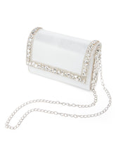 Sleek Sparkle Silver Clutch