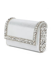 Sleek Sparkle Silver Clutch