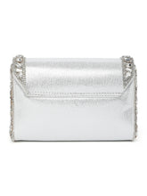 Sleek Sparkle Silver Clutch