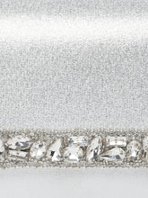 Sleek Sparkle Silver Clutch