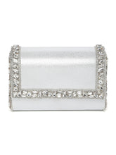 Sleek Sparkle Silver Clutch