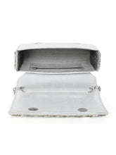 Sleek Sparkle Silver Clutch