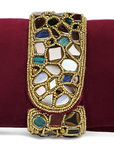 Luxe Mosaic Beaded Statement Box Clutch