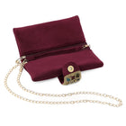 Luxe Mosaic Beaded Statement Box Clutch - Maroon