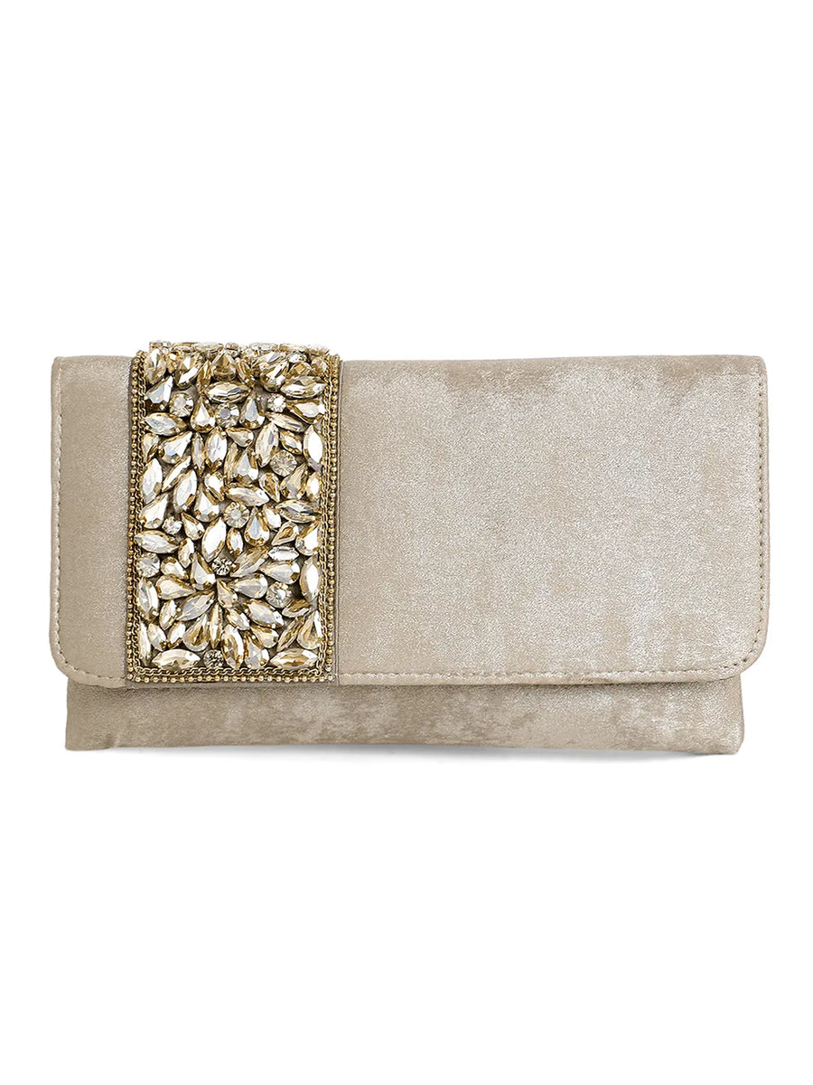 Timeless Majesty Faux Gem Clutch Purse