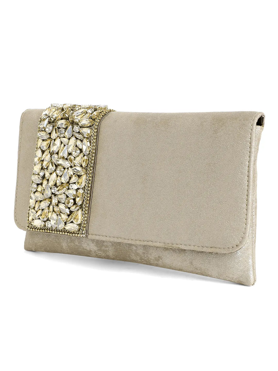 Timeless Majesty Faux Gem Clutch Purse